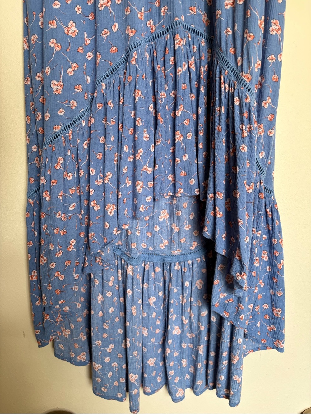 Blue Floral High-Low American Eagle Skirt - Picture 3 of 6